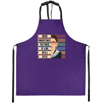Discover Feminist Ruth Bader Ginsburg Rbg Quote Girl With Book Apron