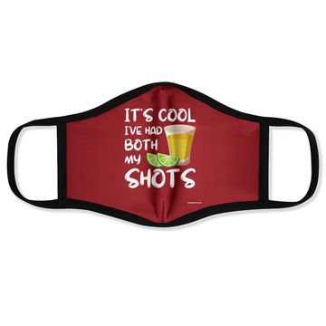 Discover Funny It's Cool I've Had Both My Shots Face Mask - Tequila Drink Face Mask