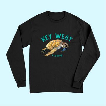 Discover Key West Florida Happy Sea Turtle Long Sleeves