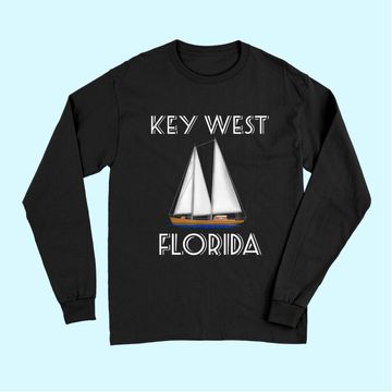 Discover Key West Florida FL Nautical Sailboat Sailing Long Sleeves
