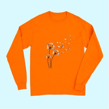 Discover Pig Dandelion Flower Animal Lovers Tee Long Sleeves