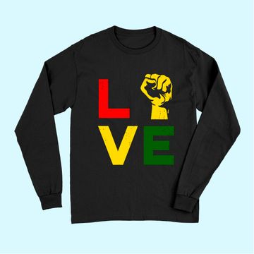 Discover Vintage Love Emancipation Day Melanin Black Pride Long Sleeves