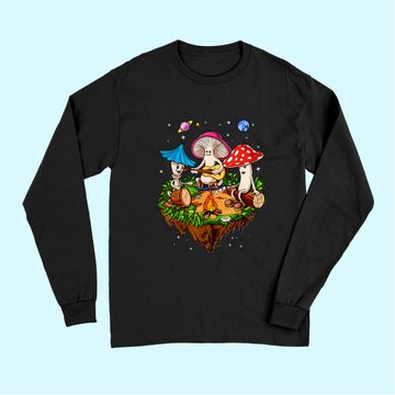 Discover Mushrooms Camping Psychedelic Forest Fungi Festival Long Sleeves