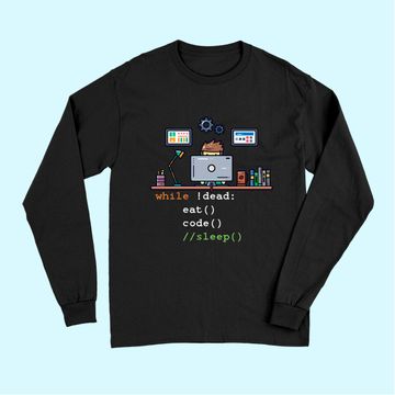 Discover Computer Science Python Programmer Eat Code Sleep Long Sleeves