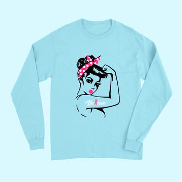 Discover Breast Cancer Warrior Awareness Long Sleeves