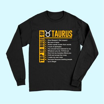 Discover Top 10 Rules Of Taurus Zodiac Long Sleeves