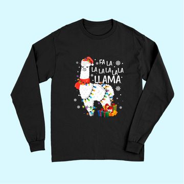 Discover Fa La La Llama Funny Christmas Long Sleeves