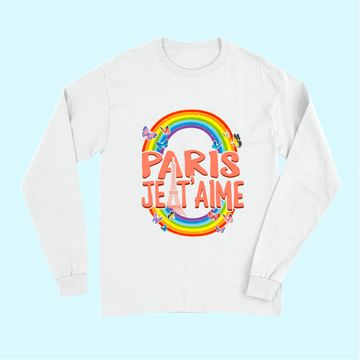 Discover Paris je t'aime I Love Eiffel Tower Long Sleeves