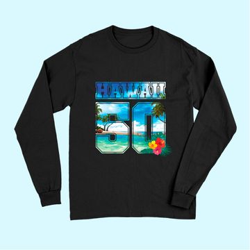 Discover Hawaii 50th State Hawaii Hibiscus 50 Long Sleeves