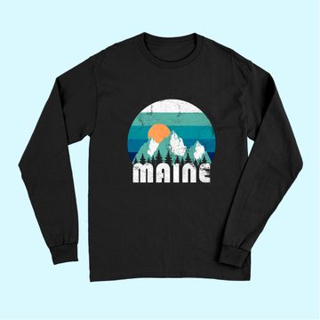 Discover Maine State Retro Vintage Long Sleeves