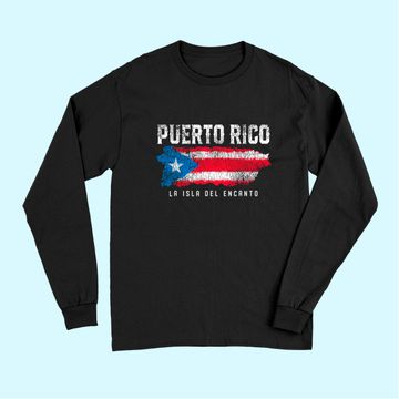 Discover Puerto Rico Island Flag Long Sleeves