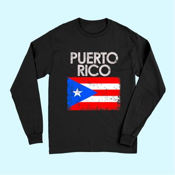 Discover Vintage Puerto Rico Rican Flag Long Sleeves