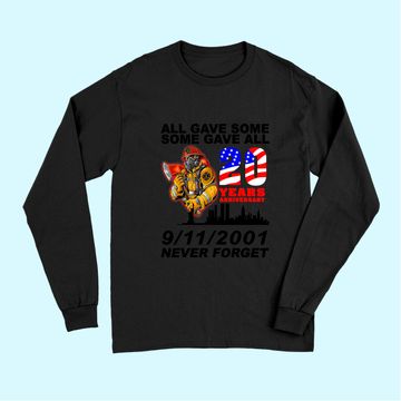 Discover Never Forget 9-11-2001 20th Anniversary Firefighters Long Sleeves