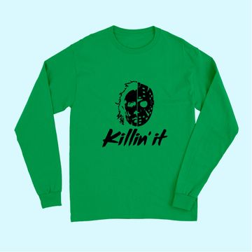 Discover Killin' It Jason and Michael Myers Halloween Long Sleeves