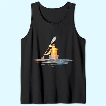 Discover Kayaking Silhouette Kayak Kayaker Tank Top