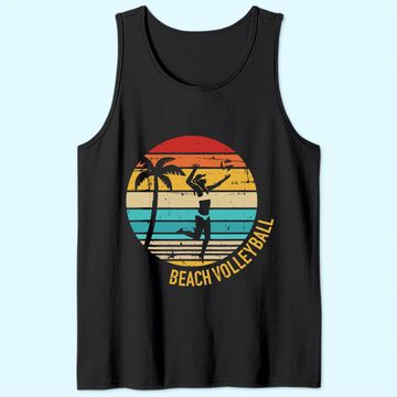 Discover Beach volleyball vintage retro Tank Top
