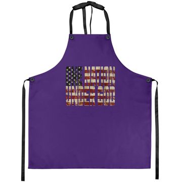 Discover One Nation Under God Weathered American Flag Patriotic Apron