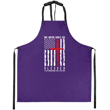 Discover Patriotic Christian Apron "blessed" One Nation Under God