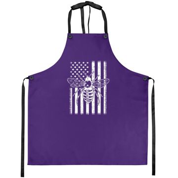 Discover American Flag Honey Bee Honeycomb Beekeeper Beekeeping Apron
