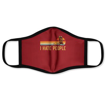 Discover Bear Camping Face Mask I Hate People Bear Drinking Outdoor Lover Face Mask