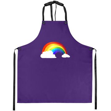 Discover Rainbow Apron - Shiny Rainbow In The Clouds