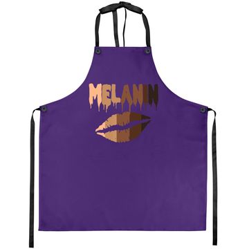 Discover Melanin Shades Drippin Black Pride Afro Queen Gift Apron