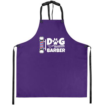 Discover Funny Dog Barber Groomer Apron