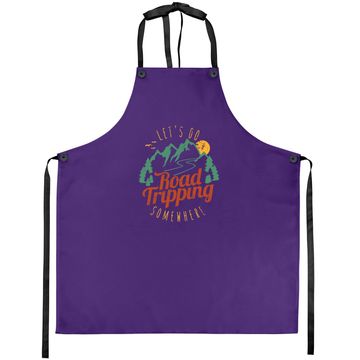 Discover Family Road Trip Apron Let's Go Road Tripping Somewhere