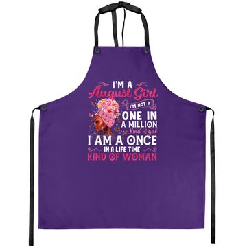 Discover August Birthday Afro Black Queen Leo Virgo Apron