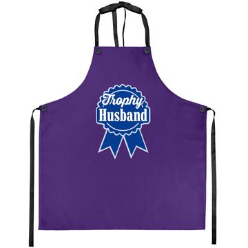 Discover Trophy Husband Retro Ribbon Style Apron