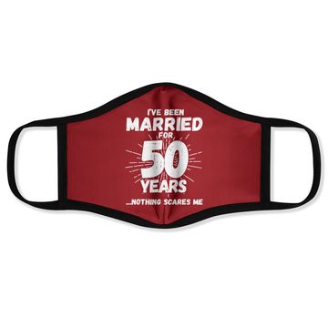 Discover Couples Married 50 Years - Funny 50th Wedding Anniversary Face Mask