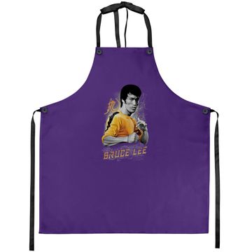 Discover Bruce Lee Quote Yellow Dragon Apron