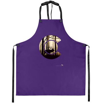 Discover Colorado Flag Logo Elk Hunting Apron Apron