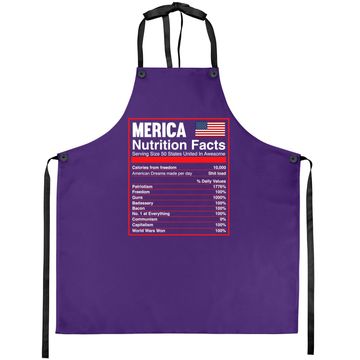 Discover Patriotic Merica Nutrition Facts Apron