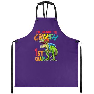 Discover I'm Ready To Crush 1st Grade T Rex Dinosaur Back To School Apron