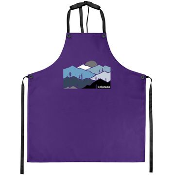 Discover Colorado Mountain Outdoor Retro Landscape Apron