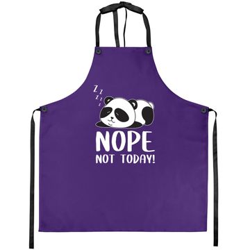 Discover Nope Not Today Sleeping Cute Panda Lazy Chilling Funny Quote Apron