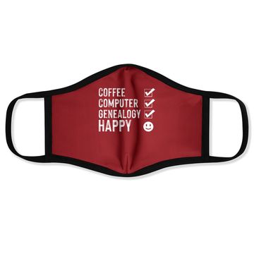 Discover Coffee Computer Genealogy Genealogist Ancestry Lineage Gift Face Mask