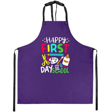 Discover Happy First Day Of School Teacher Back To School Student Apron