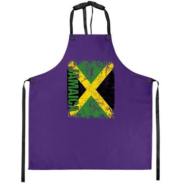Discover Jamaican Flag Vintage Distressed Apron