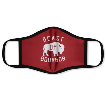 Discover Beast Of Bourbon Drinking Whiskey Design Bison Buffalo Party Face Mask