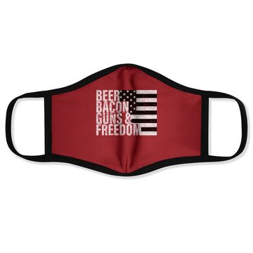 Discover Cigars Bourbon Guns & Freedom Face Mask Flag Face Mask