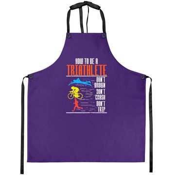 Discover Triathlon Swimming Cycling Running Triathletes Workout Apron