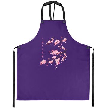 Discover Vintage Sakura Cherry Blossom Japanese Graphical Art Apron