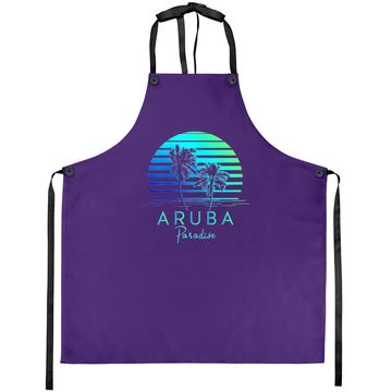 Discover Aruba Beach Tropical Vibes Vacation Souvenir Apron
