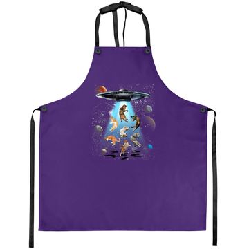 Discover Galaxy Cat Ufo Apron