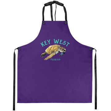 Discover Key West Florida Happy Sea Turtle Apron