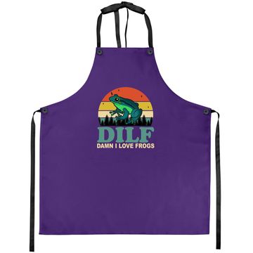 Discover I Love Frog Saying Amphibian Lovers Apron