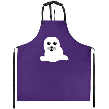 Discover Baby Seal Sea Lion Comic Manga Design Apron