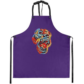 Discover Colorful Silverback Gorilla Image Gorillas Picture Ape Apron
